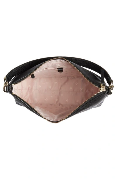Shop Kate Spade Medium Polly Leather Shoulder Bag In Black