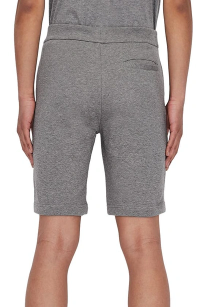 Shop Armani Exchange Icon Logo Sweat Shorts In Solid Dark Grey
