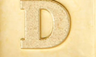 Savvy Cie Jewels Initial Lock Pendant Necklace In Gold - D