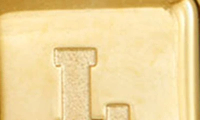 Savvy Cie Jewels Initial Lock Pendant Necklace In Gold - L
