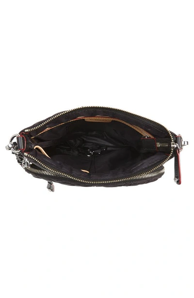 Mz Wallace Crosby Zip Nylon Crossbody Bag In Black