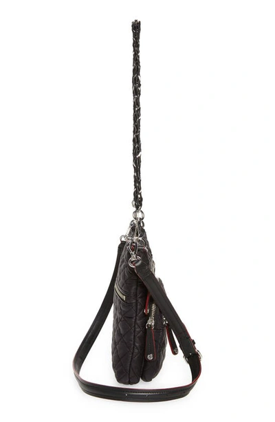 Mz Wallace Crosby Zip Nylon Crossbody Bag In Black