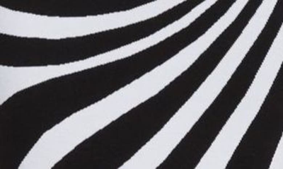 Shop Brandon Maxwell Swirl Knit Merino Wool Maxi Dress In Black And White Swirl
