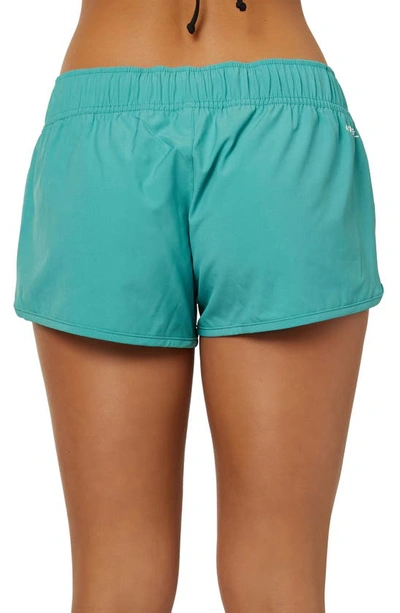 Shop O'neill Laney Stretch Tie Waist Board Shorts In Teal