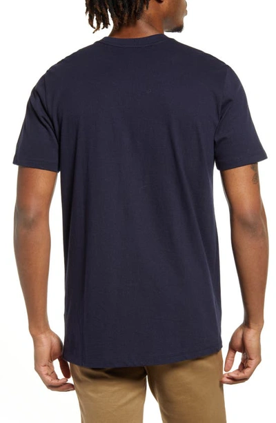 Shop The North Face Half Dome Logo Graphic Tee In Aviator Navy/ Sharp Green