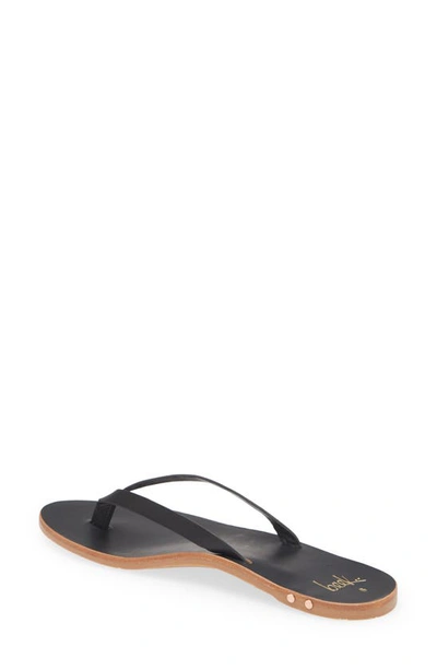Beek Seabird Flip Flop In Black/black