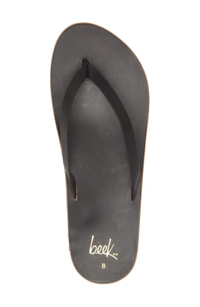 Shop Beek Seabird Flip Flop In Black/black