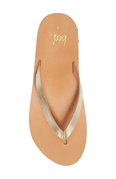 Beek Seabird Flip Flop In Honey