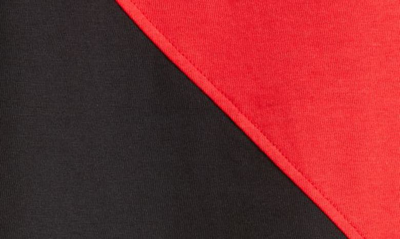 Shop Y/project X Fila Logo Drape Neck Cotton Graphic Tee In Red/ Black
