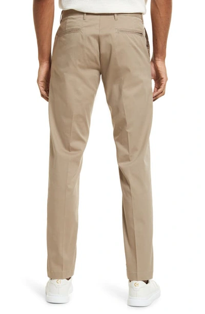 Nordstrom Slim Fit Coolmax® Flat Front Performance Chinos In Tan Greige
