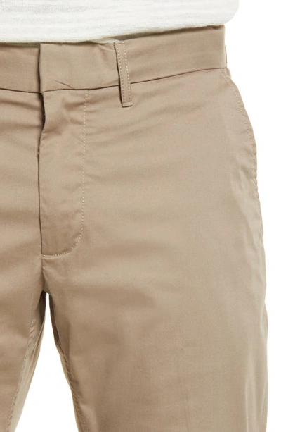 Shop Nordstrom Slim Fit Coolmax® Flat Front Performance Chinos In Tan Greige