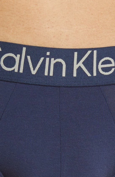 Shop Calvin Klein 3-pack Modal Blend Hip Briefs In Black/ Grey/ Blue