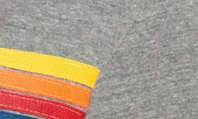 Aviator Nation 5 Stripe Zip Hoodie Heather Grey Xxl In Heather Grey