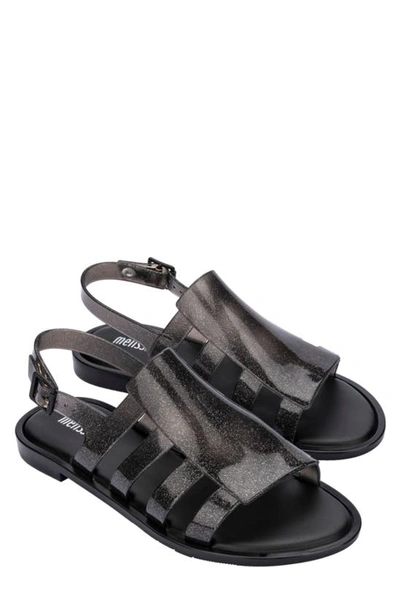 Shop Melissa Boemia Slingback Sandal In Glitter Black