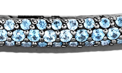 Shop John Hardy Classic Chain Blue Topaz Pull Bracelet In Silver/blue Topaz