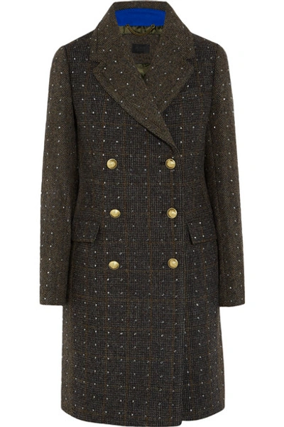 Jcrew Adie Crystal-embellished Wool-tweed Coat