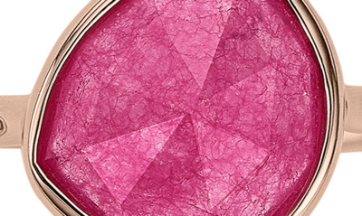 Shop Monica Vinader Siren Stacking Ring In Pink Quartz/ Rose Gold
