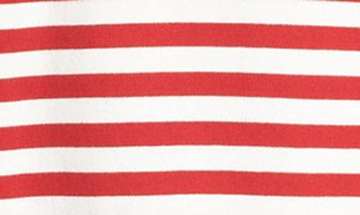 Shop Comme Des Garçons Play Stripe Long Sleeve T-shirt In Red/ White