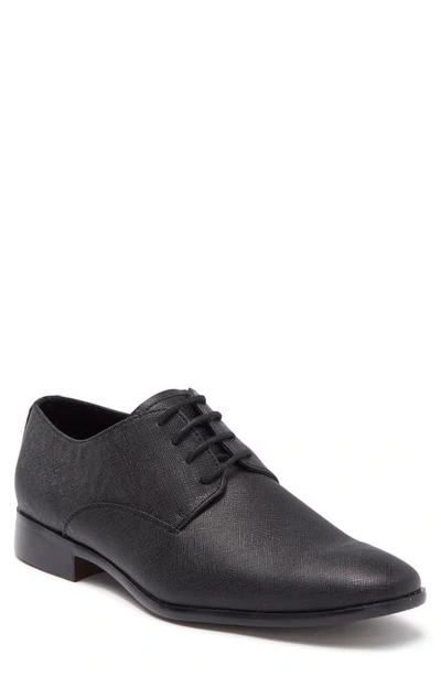 Shop Rush By Gordon Rush Milan Plain Toe Dress Shoes In Black Saffiano