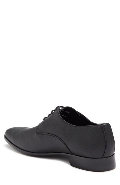 Shop Rush By Gordon Rush Milan Plain Toe Dress Shoes In Black Saffiano