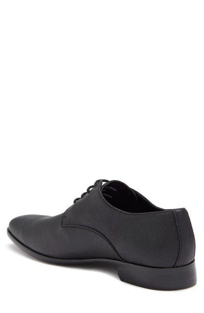 Rush By Gordon Rush Milan Plain Toe Dress Shoes In Black Saffiano