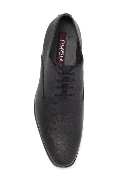 Shop Rush By Gordon Rush Milan Plain Toe Dress Shoes In Black Saffiano