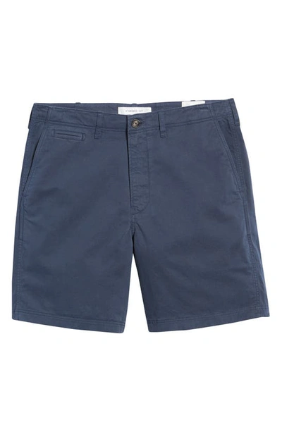 Shop Billy Reid Cotton Blend Chino Shorts In Dress Blues