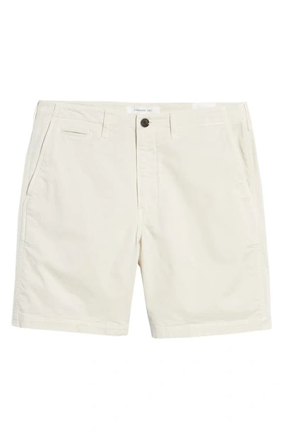 Billy Reid Cotton Blend Chino Shorts In Eggshell