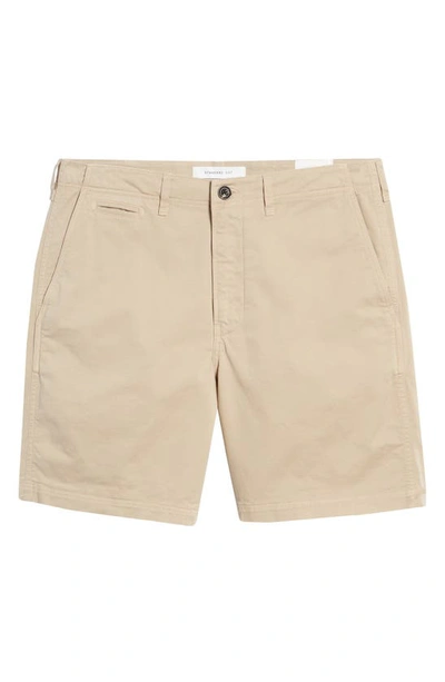 Billy Reid Cotton Blend Chino Shorts In Khaki