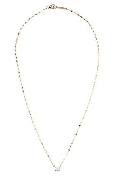 Shop Lana Jewelry Emerald Cut Diamond Pendant Necklace In Yellow