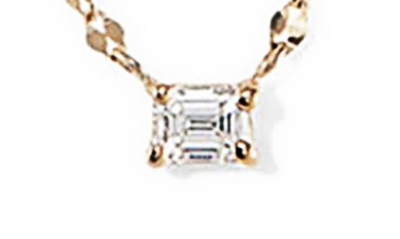 Shop Lana Jewelry Emerald Cut Diamond Pendant Necklace In Yellow