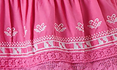 Shop Melissa Odabash Karen Cover-up Minidress In Hot Pink/ White