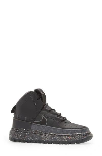 Shop Nike Air Force 1 Sneaker Boot In Grey/ Black-grey