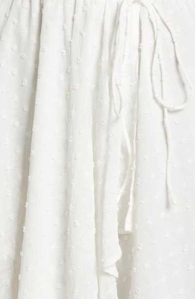 Shop Fraiche By J Swiss Dot Faux Wrap Dress In White
