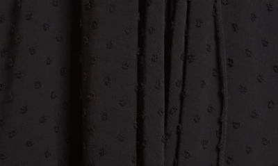 Shop Fraiche By J Swiss Dot Faux Wrap Dress In Black