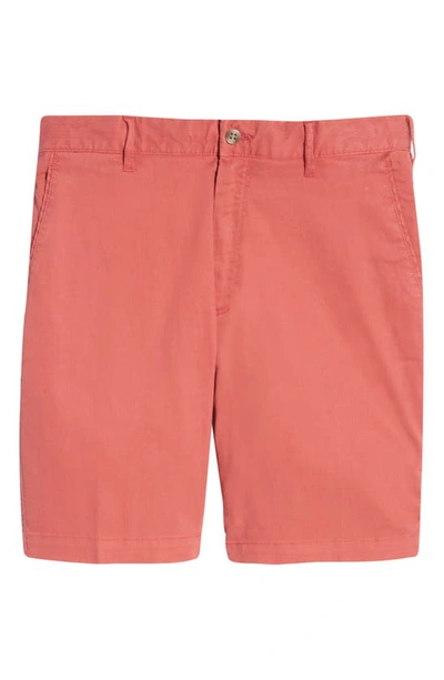 Shop Peter Millar Bedford Stretch Twill Shorts In Cape Red