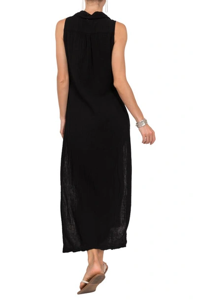 Everyday Ritual Vivienne Cotton Gauze Sleeveless Maxi Dress In Black