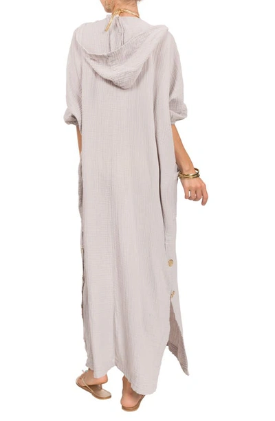 Shop Everyday Ritual Jade Button-up Robe In Grey