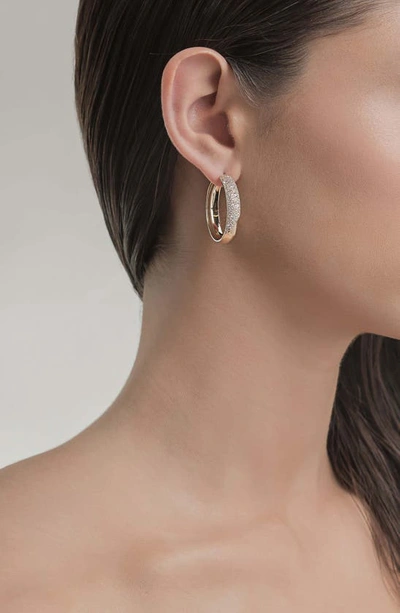 Lana Jewelry Small Curve Hoop Earrings In Yellow