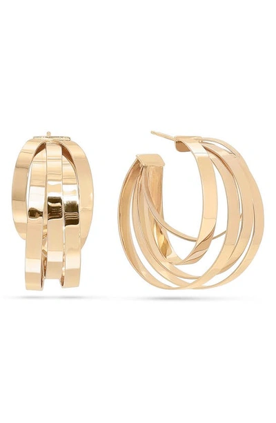 Shop Lana Jewelry Flat Multi Hoop Earrings In Yellow Gold