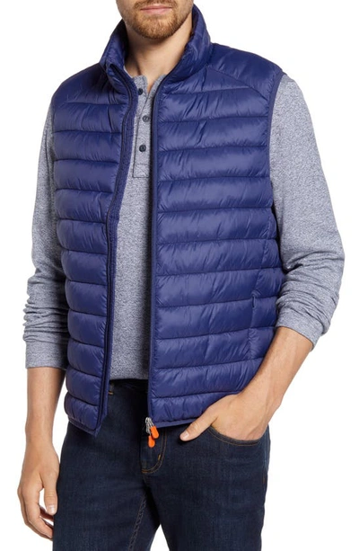 Shop Save The Duck Puffer Vest In Evening Blue