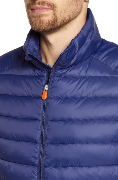 Shop Save The Duck Puffer Vest In Evening Blue