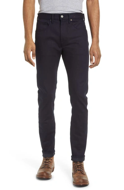 Shop Kato Hiroshi  The Scissors Slim Tapered 10.5-ounce Stretch Selvedge Jeans In Blue Black Raw