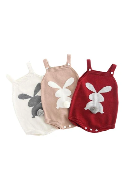 ASHMI AND CO ASHMI & CO. EMILIA BUNNY APPLIQUÉ COTTON SWEATER ROMPER 
