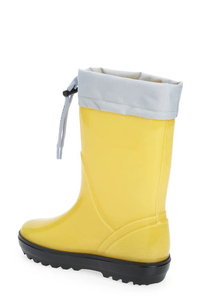 Shop Off-white Rubber Rain Boot In Yellow/ Grey