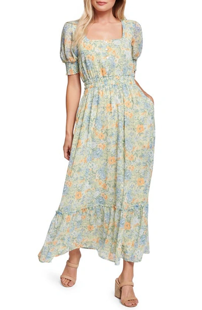 Shop Lost + Wander Mountain Bloom Maxi Dress In Blue Green Floral
