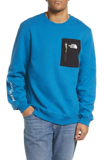 The north face zip pocket crew shop sweatshirt