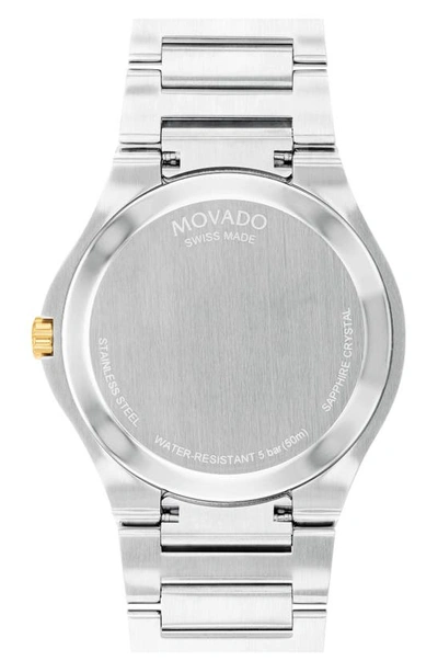 Shop Movado S.e. Diamond Bracelet Watch, 41mm In Silver