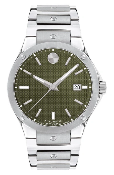 Shop Movado S.e. Automatic Bracelet Watch, 41mm In Silver