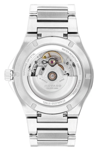 Movado Men's Swiss Automatic S.e. Stainless Steel Bracelet Watch 41mm In Silver